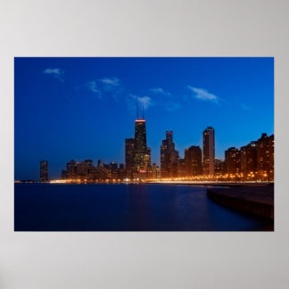 Chicago Skyline van North Avenue Beach Poster