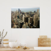 Chicago Skyline van Sears nu Willis Tower Poster (Keuken)