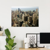 Chicago Skyline van Sears nu Willis Tower Poster (Thuiskantoor)