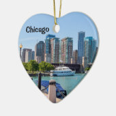 Chicago Skyline vanaf Grant Park Keramisch Ornament (Links)