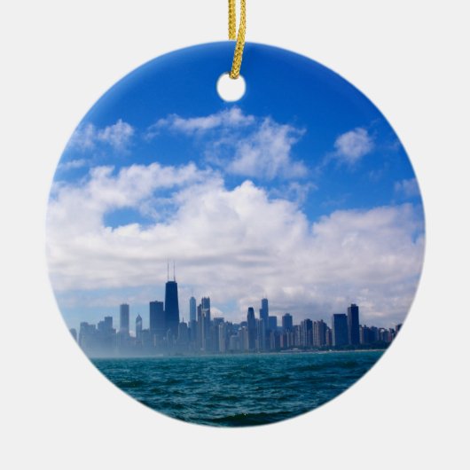 Chicago skyline-versiering keramisch ornament (Voorkant)