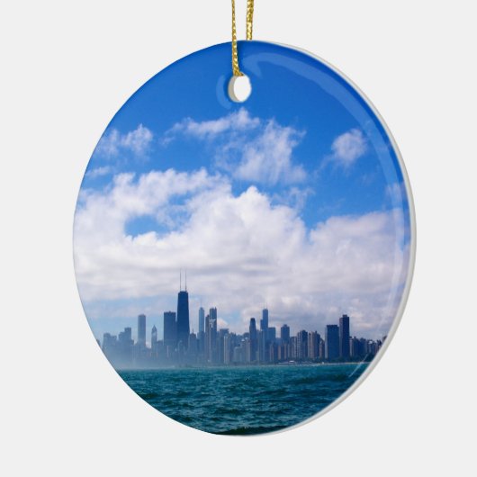 Chicago skyline-versiering keramisch ornament (Links)