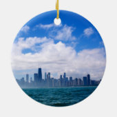 Chicago skyline-versiering keramisch ornament (Achterkant)