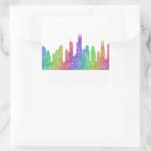 Chicago skyline vierkante sticker (Tas)