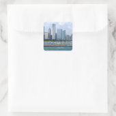 Chicago Skyline Vierkante Sticker (Tas)