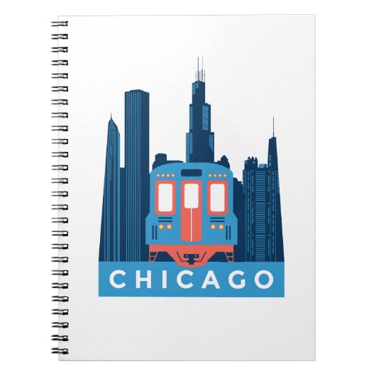 Chicago Skyline Vintage reisfoto Notitieboek (Voorkant)