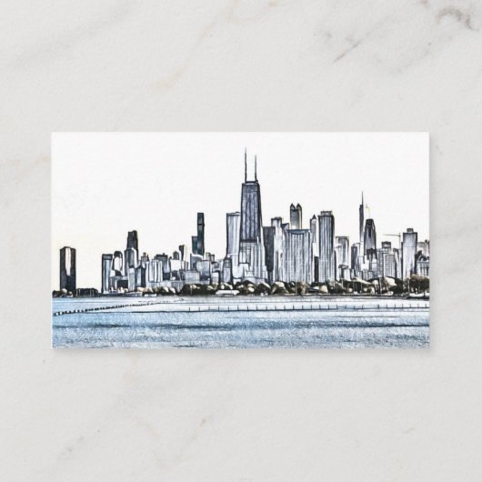 Chicago Skyline Visitekaartjes (Achterkant)