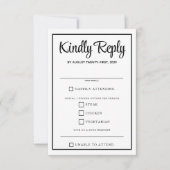 Chicago Skyline Voedselkeuzes RSVP Kaartje (Voorkant)