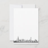 Chicago Skyline Voedselkeuzes RSVP Kaartje (Achterkant)