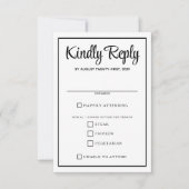 Chicago Skyline Voedselkeuzes RSVP Kaartje (Voorkant)