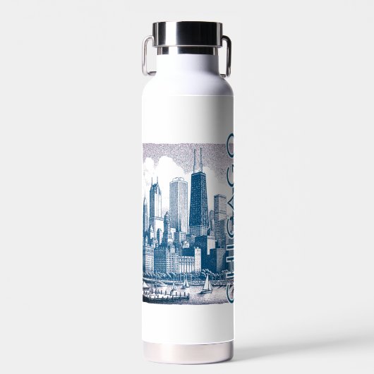 Chicago Skyline Waterfles (Voorkant)