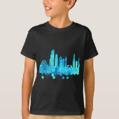 Chicago Skyline Waterverf Paint T-shirt (Voorkant)