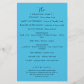 Chicago Skyline Wedding Program (Achterkant)