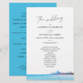 Chicago Skyline Wedding Program (Voorkant / Achterkant)