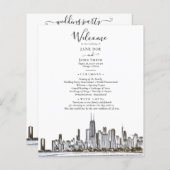 Chicago Skyline Wedding Program (Voorkant / Achterkant)