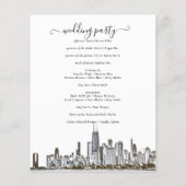 Chicago Skyline Wedding Program Flyer (Achterkant)