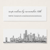 Chicago Skyline Wedding Website Kaart (Voorkant /achterkant)