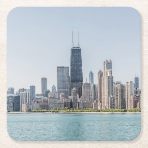 Chicago Skyline with Lake Michigan Kartonnen Onderzetters