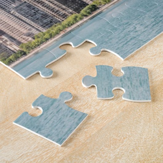 Chicago Skyline with Lake Michigan Legpuzzel (Zijkant)