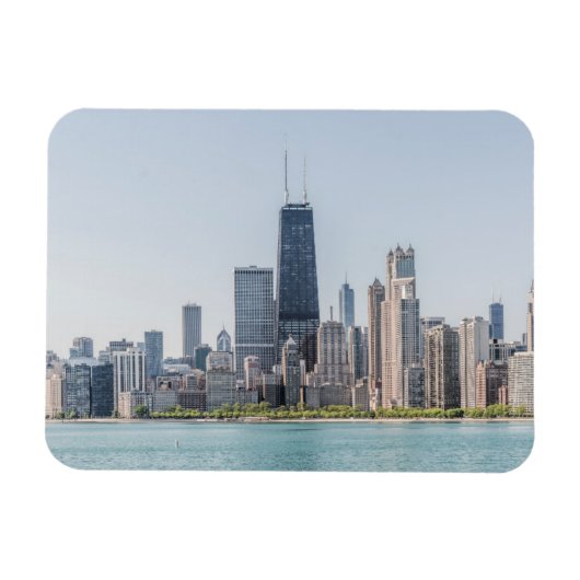 Chicago Skyline with Lake Michigan Magneet (Horizontaal)