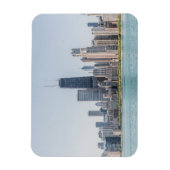 Chicago Skyline with Lake Michigan Magneet (Verticaal)