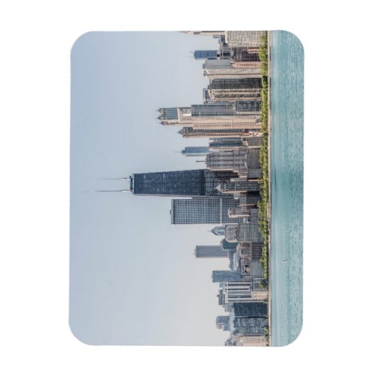 Chicago Skyline with Lake Michigan Magneet (Verticaal)