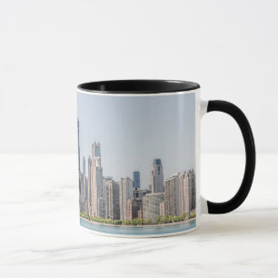 Chicago Skyline with Lake Michigan Mok