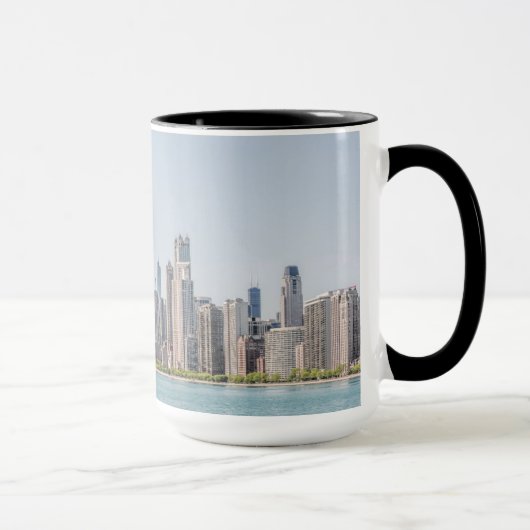 Chicago Skyline with Lake Michigan Mok (Rechts)