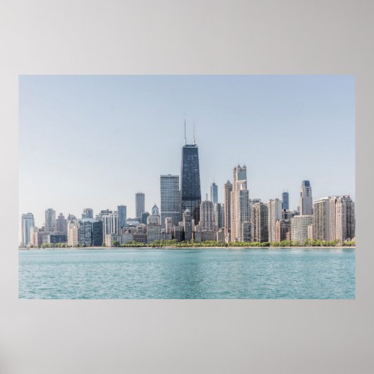 Chicago Skyline with Lake Michigan Poster (Voorkant)