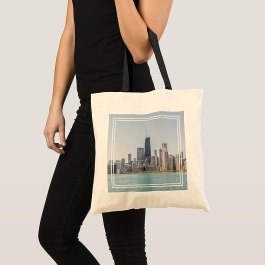 Chicago Skyline with Lake Michigan Tote Bag (Voorkant (product))