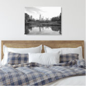 Chicago Skyline zwart-wit grote fotoprint Canvas Afdruk (Insitu (Slaapkamer))