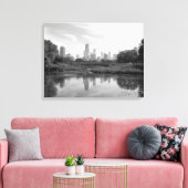 Chicago Skyline zwart-wit grote fotoprint Canvas Afdruk (Insitu (Woonkamer))