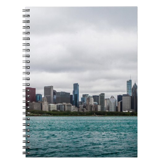 Chicago skylinechicago, skyline, antenne, architec notitieboek (Voorkant)