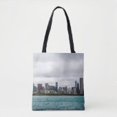 Chicago skylinechicago, skyline, antenne, architec tote bag (Voorkant)
