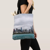 Chicago skylinechicago, skyline, antenne, architec tote bag (Dichtbij)