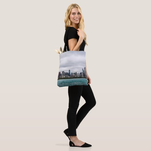 Chicago skylinechicago, skyline, antenne, architec tote bag (Op model)