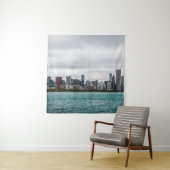 Chicago skylinechicago, skyline, antenne, architec wandkleed (In situ)