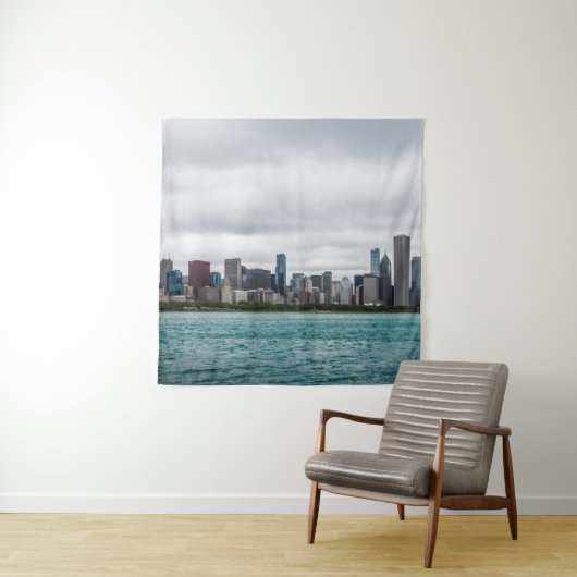 Chicago skylinechicago, skyline, antenne, architec wandkleed (In situ)