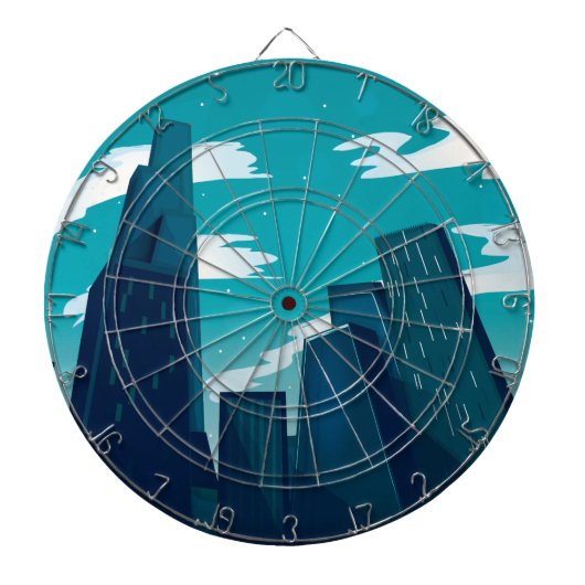 Chicago Skyscrapers Dartbord (Voorkant)