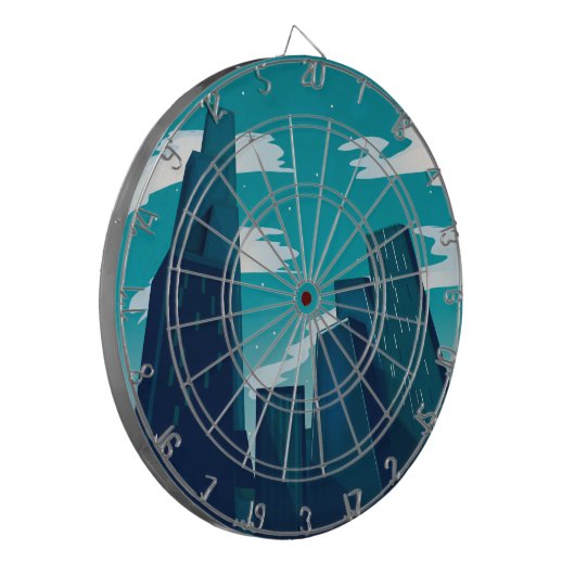 Chicago Skyscrapers Dartbord (Voorkant Links)