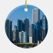 Chicago Skyscrapers Keramisch Ornament (Achterkant)