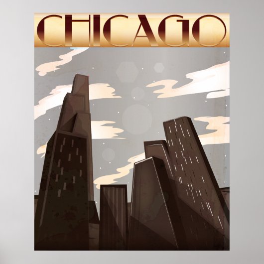 Chicago Skyscrapers Poster (Voorkant)