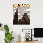 Chicago Skyscrapers Poster (Thuiskantoor)