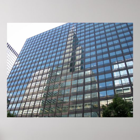 Chicago Skyscrapers vanaf de rivier bekeken Poster (Voorkant)