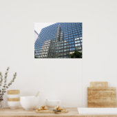 Chicago Skyscrapers vanaf de rivier bekeken Poster (Keuken)