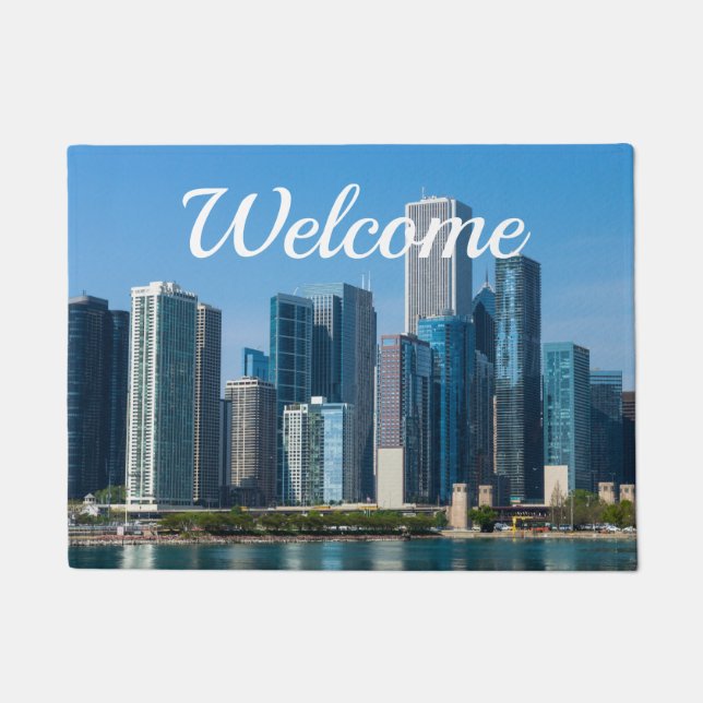Chicago Skyscrapers Welkom Doormat Deurmat (Voorkant)