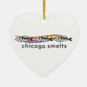 Chicago smelt hartversiering keramisch ornament (Voorkant)