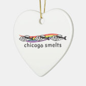 Chicago smelt hartversiering keramisch ornament (Links)