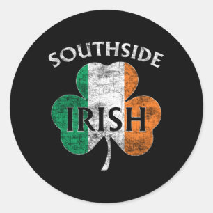 Chicago Southside Ierse vlag St Patrick's Day Ronde Sticker