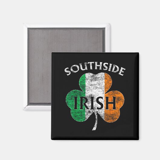 Chicago Southside Irish Flag St. Patrick's Day Magneet (Voorkant / Achterkant)